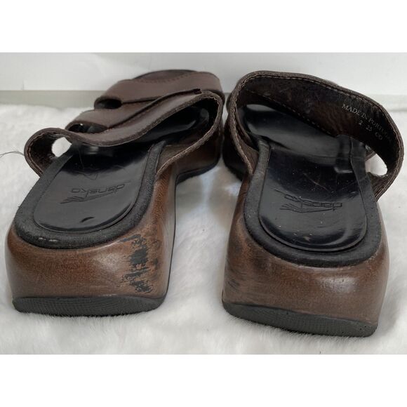 Dansko Brown Leather Women's Summer Sandal Size 5.5 Pre-Owned - Picture 4 of 13